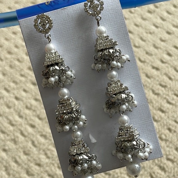 Antique Silver Earrings - Picture 2 of 4
